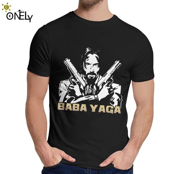 

men john wick baba yaga john wick t shirt keanu reeves movie soft harajuku classic round neck vintage short sleeve