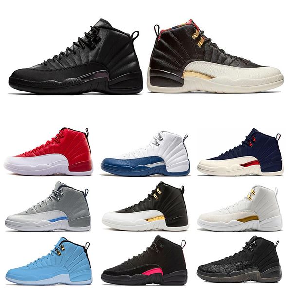 

new 12 12s mens basketball shoes winterized gym red college navy wings black cny bulls university bl nakeskin jordan retros shoe