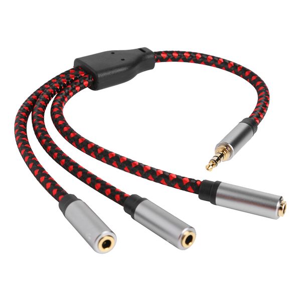 

3.5mm 1 male to 3 female 3-way splitter audio cable