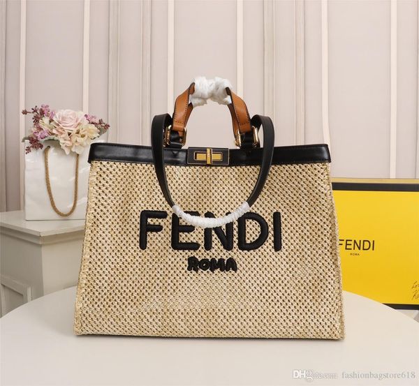 

new handbags ladies shopping bags fashion handbags europe and america large capacity hand-woven shopping bags