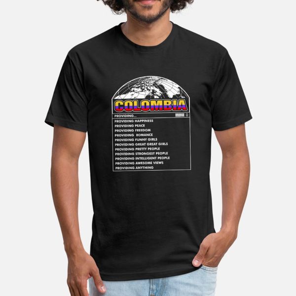 

colombia funny girls t shirt men create tee shirt round neck fit cute funny spring autumn vintage shirt