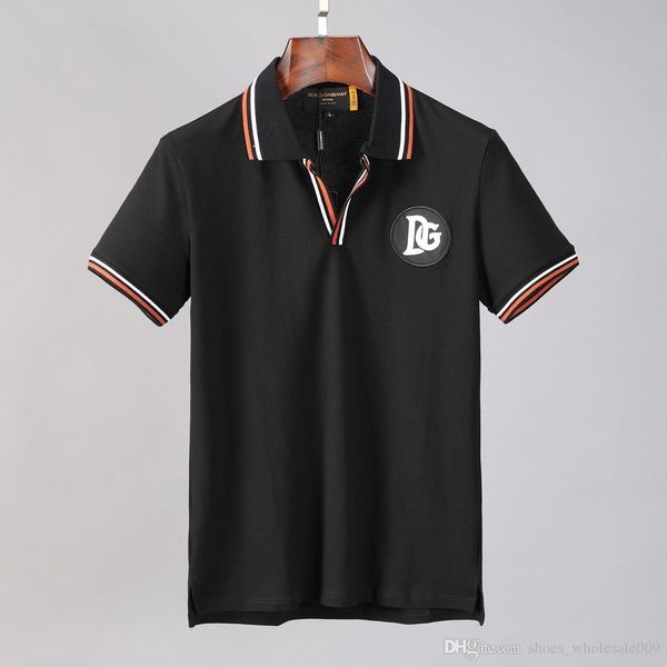 

wholesale 20fw luxury designer polo shirts men brand t shirts polos uomo herren embroidery monc gcds tee poloshirt designer clothes p35, White