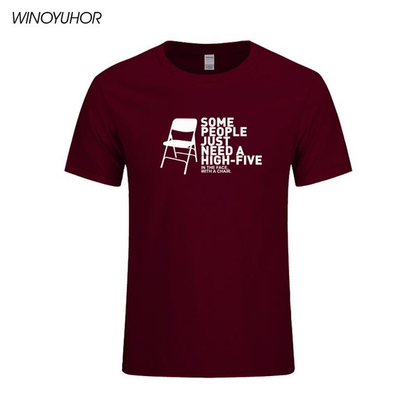 

some people need a high five slogan joke t-shirts men new summer casual funny gift t shirt cotton tee