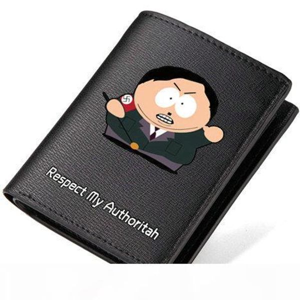

cartman wallet south park purse respect my authoritah short long leather cash note case money notecase loose change burse bag card holders, Red;black