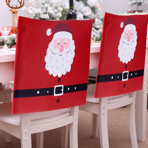 

non-woven santa claus christmas chair chair foot cover christmas decoration new year home decor navidad accessories supplies #25
