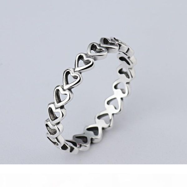

a wholesale simple love rings 925 silver signature ring fit pandora cubic zirconia anniversary jewelry for women christmas gift