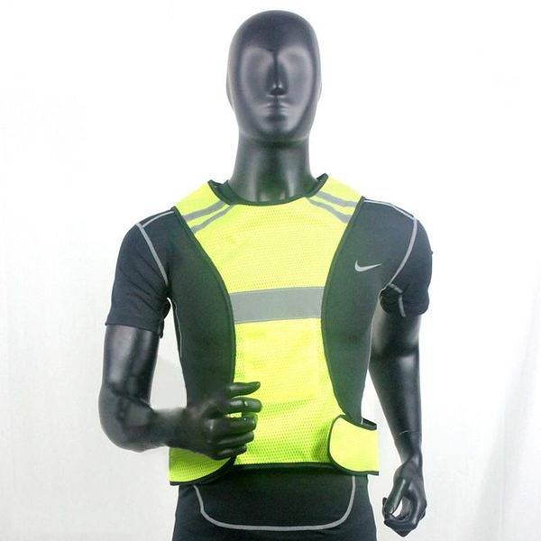 

1 piece fashion adjustable night riding safety reflective vest bicycle vest safety warning fluorescent night clothes bicycle vest, Black;red