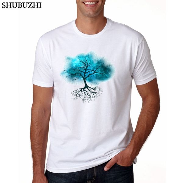 

jcchenfs cotton discount sales white t shirt male tree of life colorful design men summer fashion t-shirt casual short sleeve