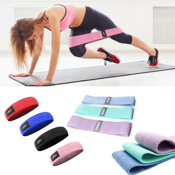 

1pc yoga resistance band hip band cotton wide booty exercise legs loop for circle squats training anti slip rolling