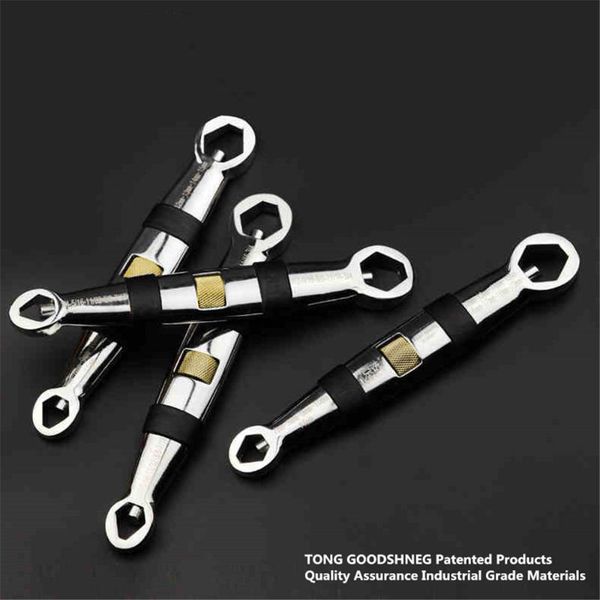 

multifunctional adjustable wrench,large opening, movable plum nut, adjustable spanner, mini multi-purpose doublehheaded wrench