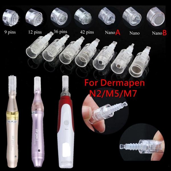 5/7/9/12/36/42 / Nano Mym Derma Pen için Nano Mikro İğne Kartuşu Dr.Pen Dermapen N2 M5 M7 DHL