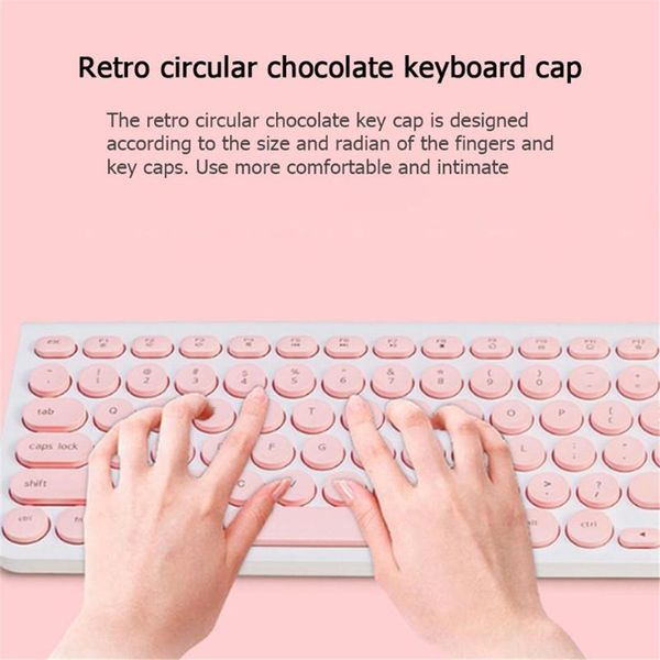 

2pcs ultra slim retro round key keyboard stylish usb wired silent office gaming keyboard with 12 multimedia keys, green+red