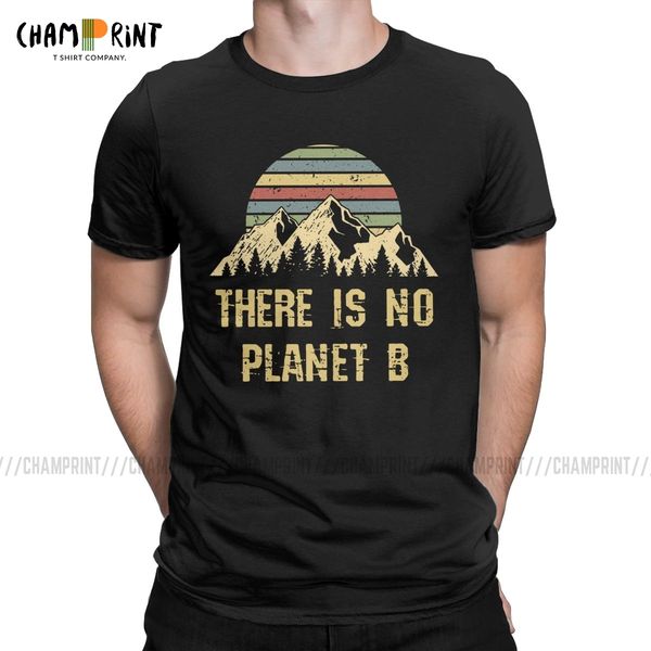 

men's earth day vintage no planet b t shirts protect environment cotton casual round neck tee shirt plus size t-shirts