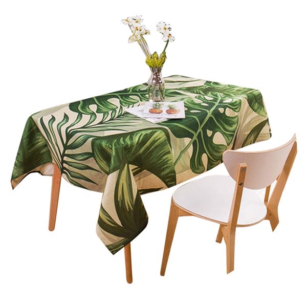 

table cloth tropical plants pattern linen waterproof tablecloths decorative home decor tablecloth 100x140cm