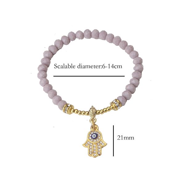 

eye evil 1pcs new fashion eye purple palm bracelet material trendy round evil charm bracelet for woman jewelry gift, Red;blue