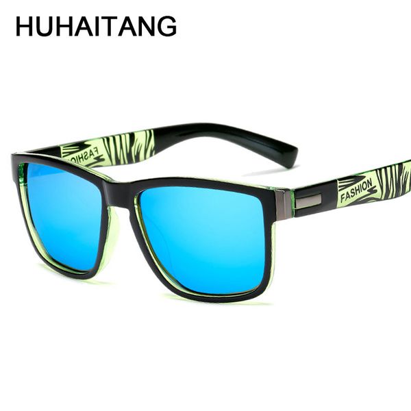 

huhaitang fashion men's polarized sunglasses women square outdoor driving sun glasses men brand designer pattern ladies sunglass, White;black