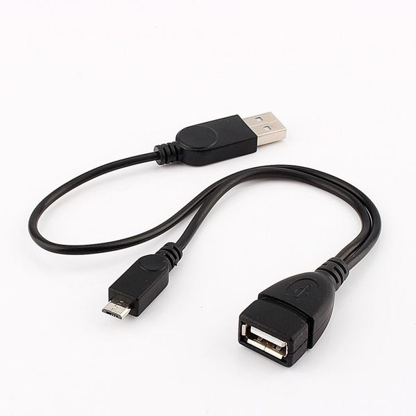 

1000pcs micro usb to otg v8 with usb male power cable for samsung galaxy tablet pad mp3