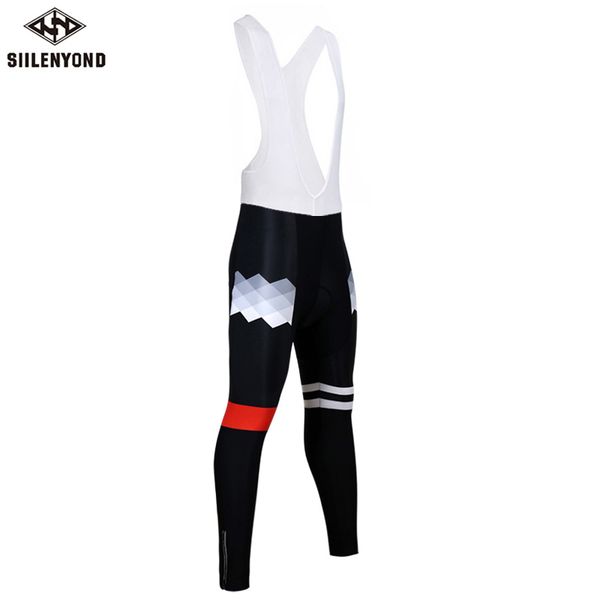 

siilenyond spring pro 3d проложенный coolmax gel велоспорт bib pants 100% lycra ciclismo pantalones mtb велосипедов спортивные брюки, Black;blue