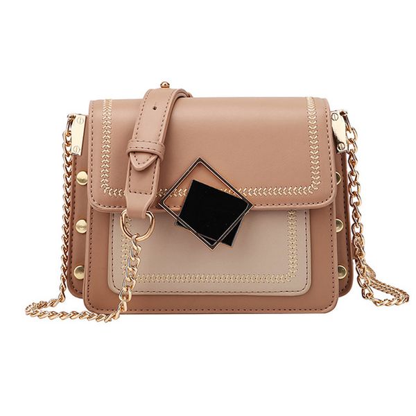 

chain pu leather crossbody bags for women 2020 small shoulder messenger bag special lock design female travel handbags gq092