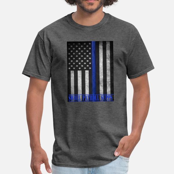 

swoll patroll supps thin blue line flag t shirt men character short sleeve plus size 3xl clothing crazy comfortable summer letter shirt