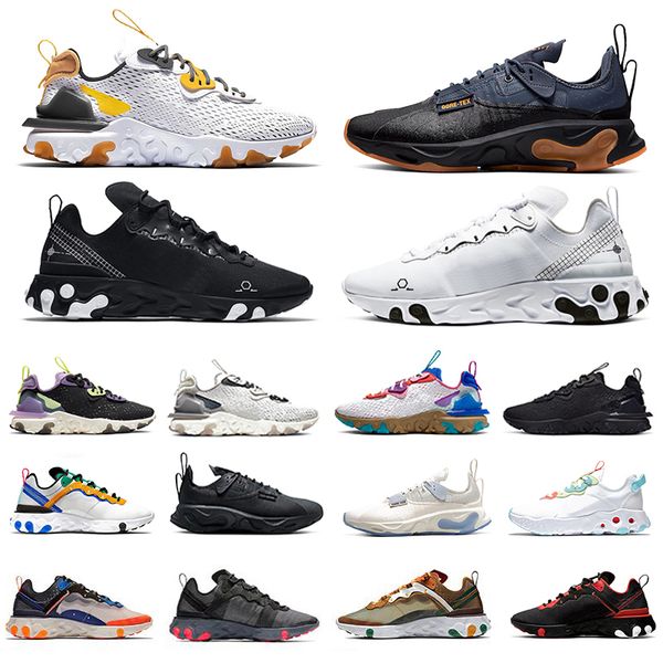 

black react vision element 87 55 mens running shoes type n354 gore-tex gtx phantom art3mis honeycomb schematic men women sports sneakers