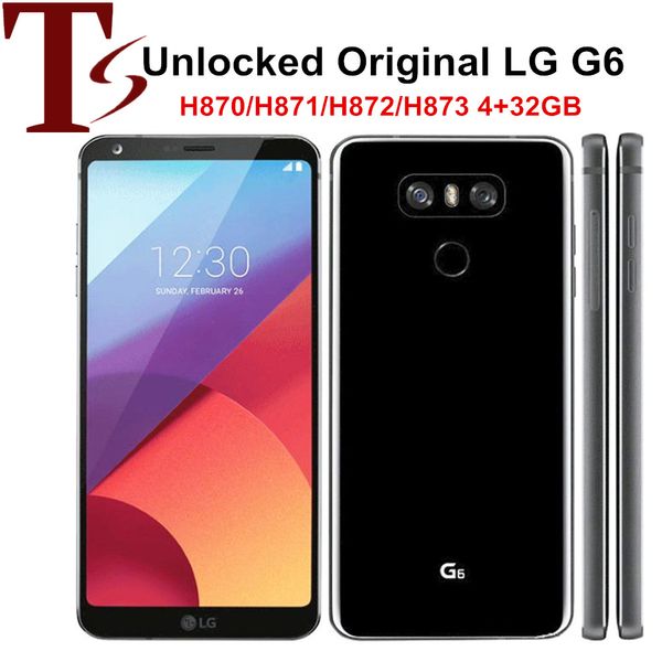 Unlocked LG G6 telefonlar H870 H871 H872 H873 Dört Çekirdekli 5.7 İnç 4GB RAM 64GB ROM Çift Arka Kamera 13.0MP LTE 4G Cep Telefonu 1 adet