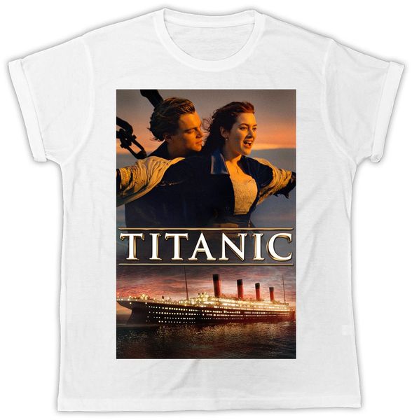 

cool titanic movie poster retro cool white new 2019 fashion 100% cotton for man shirts christian t shirt