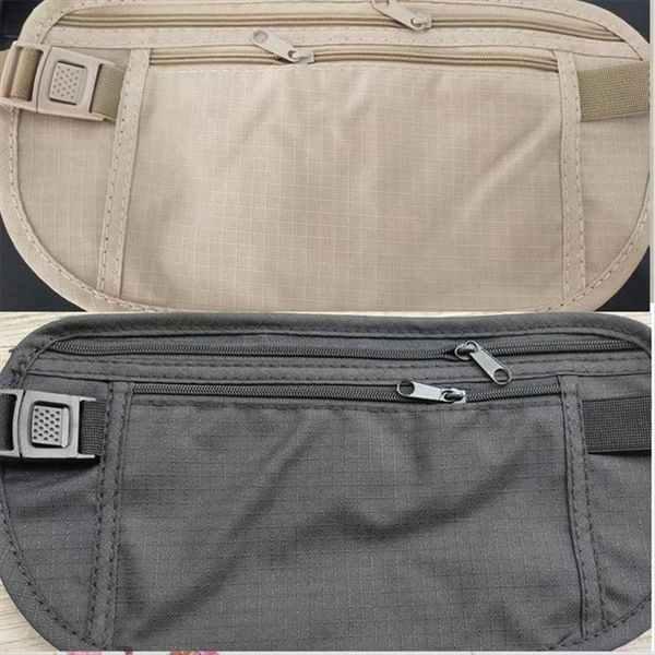 

resistant nylon plus travel pouch marsupio in vita hidden passport money waist belt bag slim secret security hidden wallet