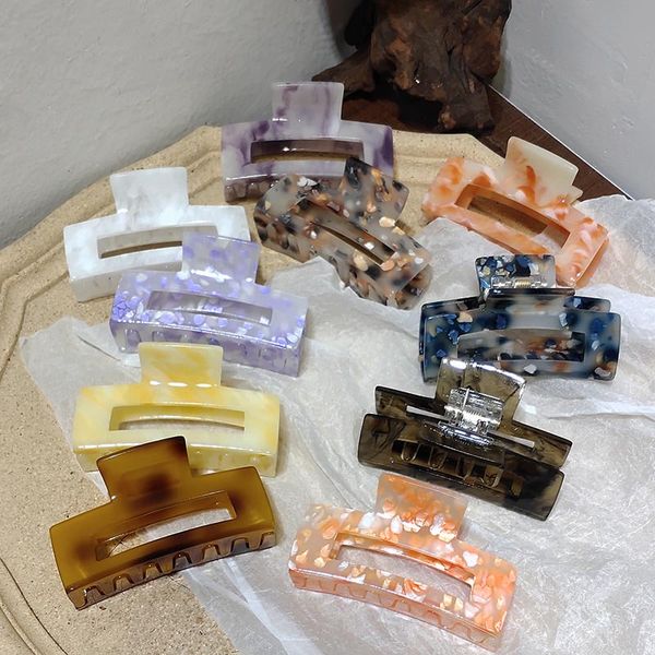 

hair accessories acetate geometric crab plastic pins marble barrettes clamps claw clip for