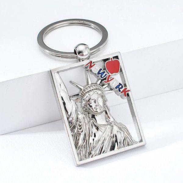 

keychains vicney love keychain zinc alloy statue of liberty key chain fashion jewelry accessories ring for friend keyring, Silver