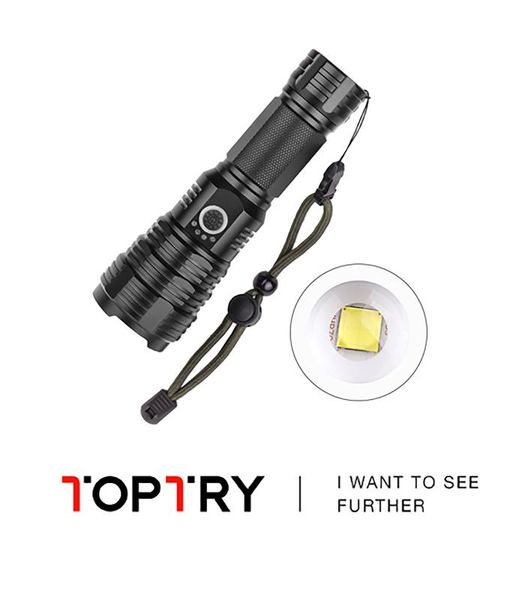 

flashlights torches the xhp70 retractable zoom charging power display outdoor strong lighting glare