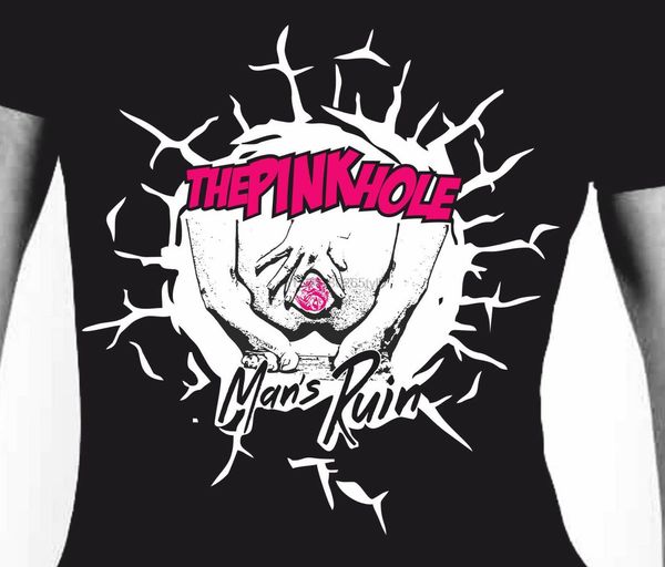 

the pink hole t-shirt-hipster girly women punk girl power fuuuuuuuck sells