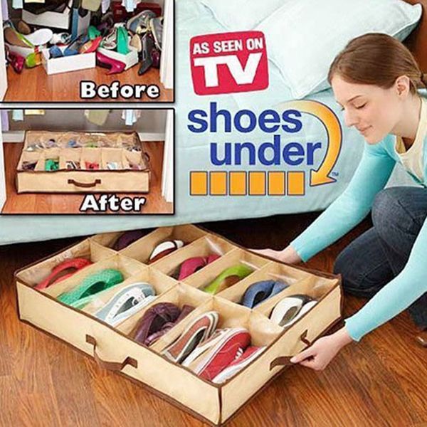

clothing & wardrobe storage home accessories 12 grid transparent dustproof shoe organizer pvc box space saving