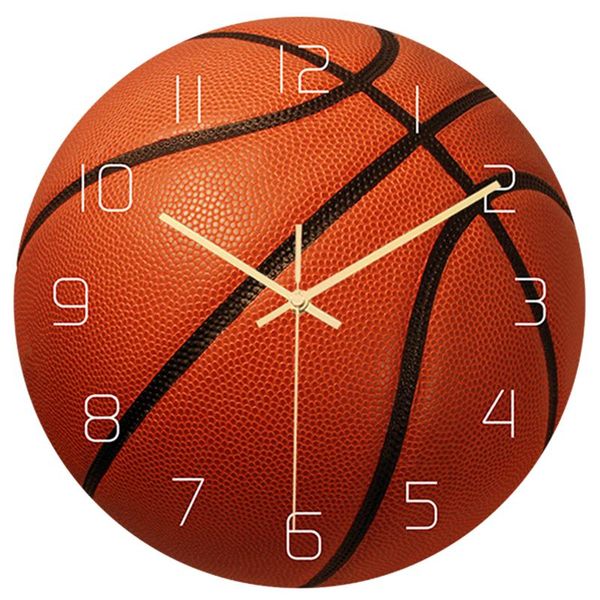 

basketball design clock wall clock mute movement decorative wall decor silent for living room bedroom home decorations