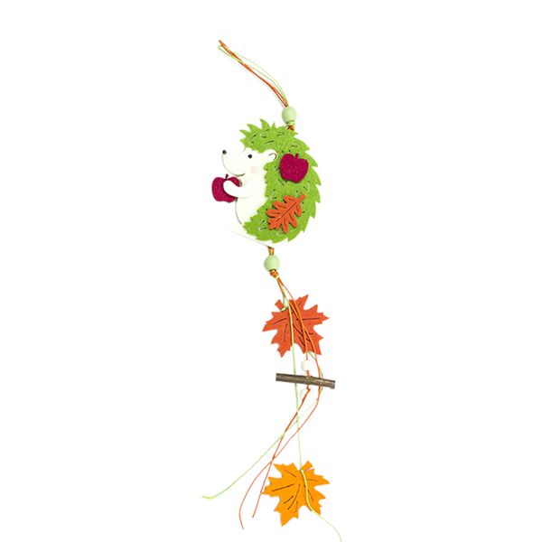 

home hedgehog leaves cartoon tree hanging christmas decorations