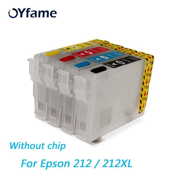 Cartuchos de tinta Oyfame 4 Cores 212 212xl Cartucho sem chip para WF-2830 WF-2850 XP-4100 XP-4105