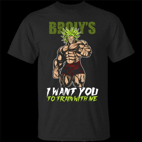 

broly t-shirt thank you to train with me men's tee shirt short sleeve s-3xl oversized tee shirt