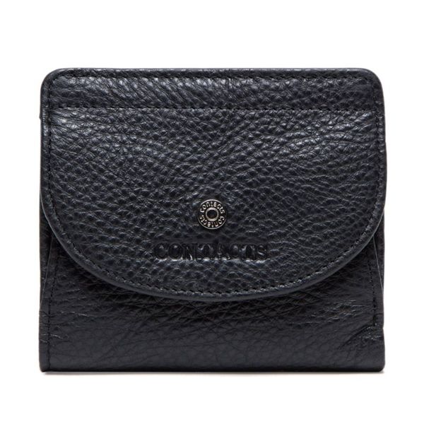 

woman ladies leather short wallet card holder purse mini handbag, Red;black