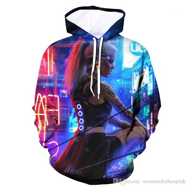 

hoodies casual pullover long sleeves hooded sweatshirt fashion loose plus size hoodies mens 3d printed, Black