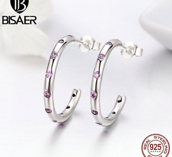 

wholesale 100% 925 sterling silver droplet water drop pink cz stud earrings for women bijoux fine silver jewelry11, Golden;silver