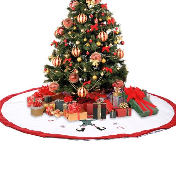 

xmas floor mat cover home party decor fashion christmas tree skirt chic linen carpet floor mat cover for new year