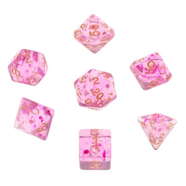 

7шт набор кости с номером 1-10, прозрачные многогранные в виде кости