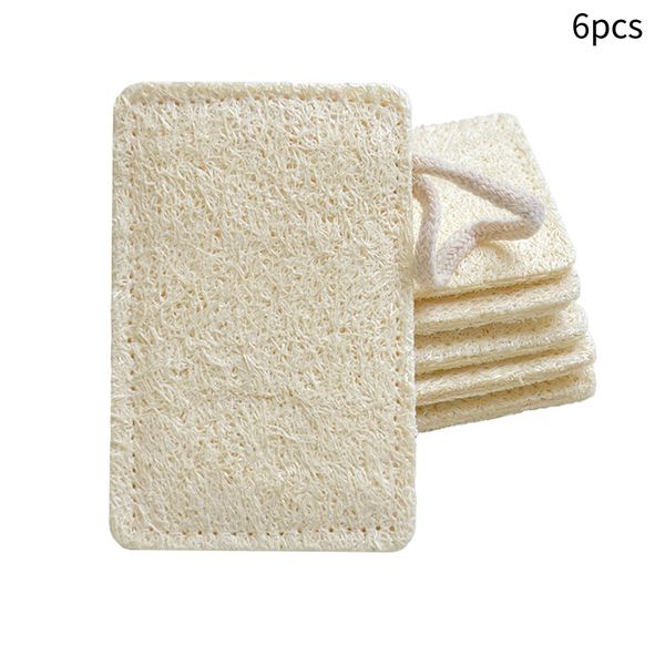 

6 шт люфа губка мытья посуды скруббер упругая очистка природная легкая