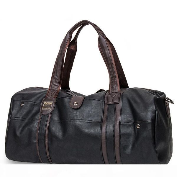

2017 new brand oil wax leather handbags for men large-capacity portable shoulder bags men's fashion travel bags package