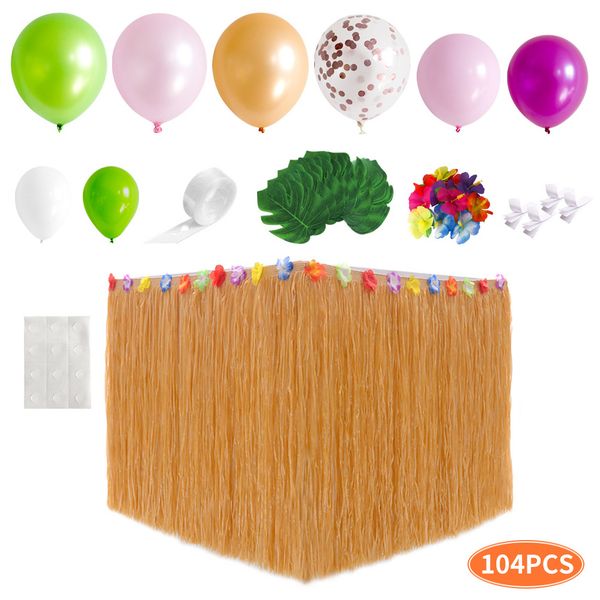

124pcs/set table skirt home decoration romantic with balloons wedding party