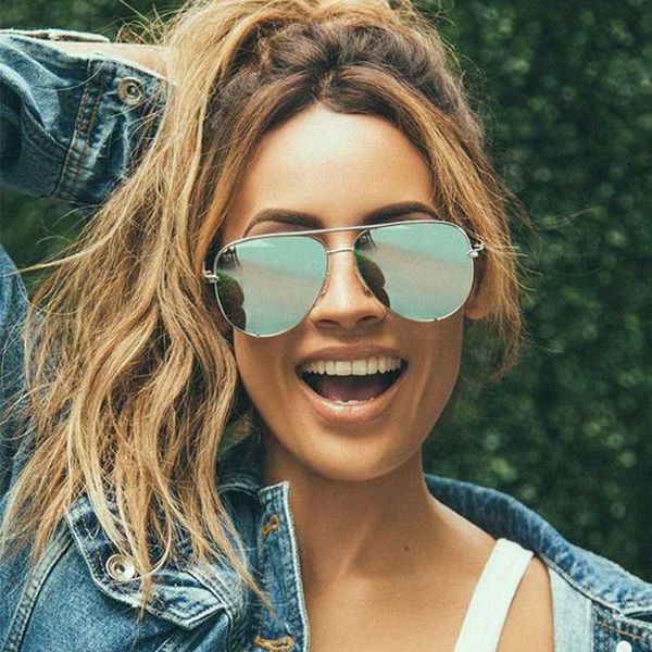 

sunglasses brand pilot alloy women gradient vintage shades for female trendy mirror glasses oculos, White;black