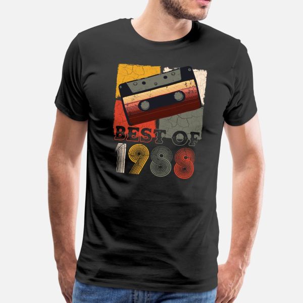 

of 1988 t shirt men printed short sleeve s-3xl novelty fit authentic summer original shirt