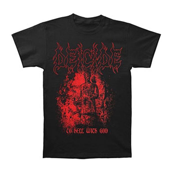

deicide to hell with god men's round neck t-shirt black