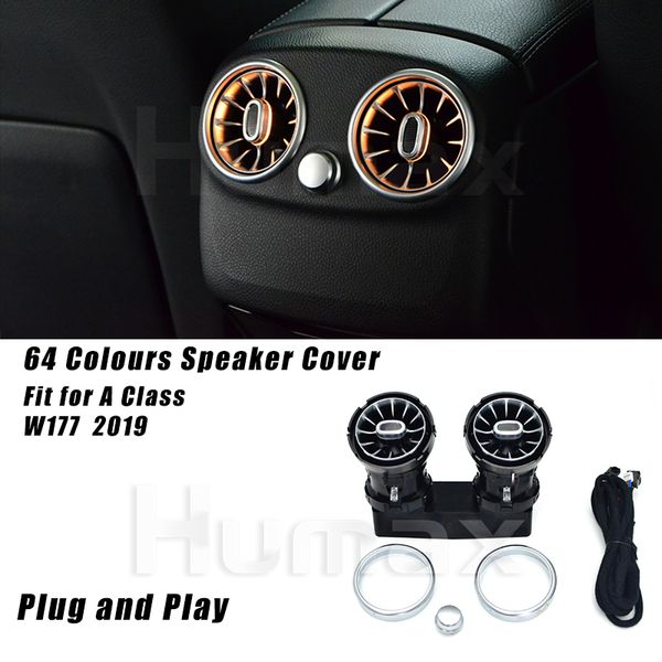 

car rear seat led air vent for a class w177 air turbine interior atmosphere light auto decoration 64 colors