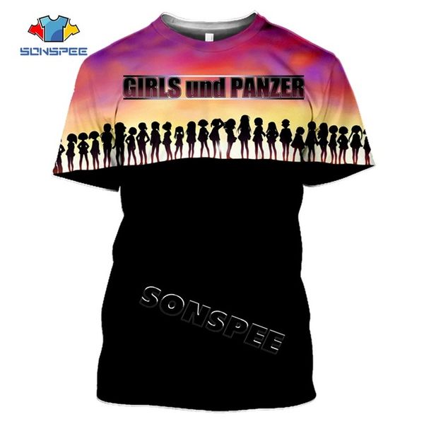 

3d anime print homme men girls und panzer 3d print shirts graphic hentai aesthetic men clothing